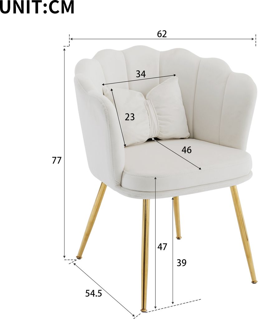 okwish Esszimmerstühle Polsterstuhl(1 er set)Küchenstuhl Produktbild 7