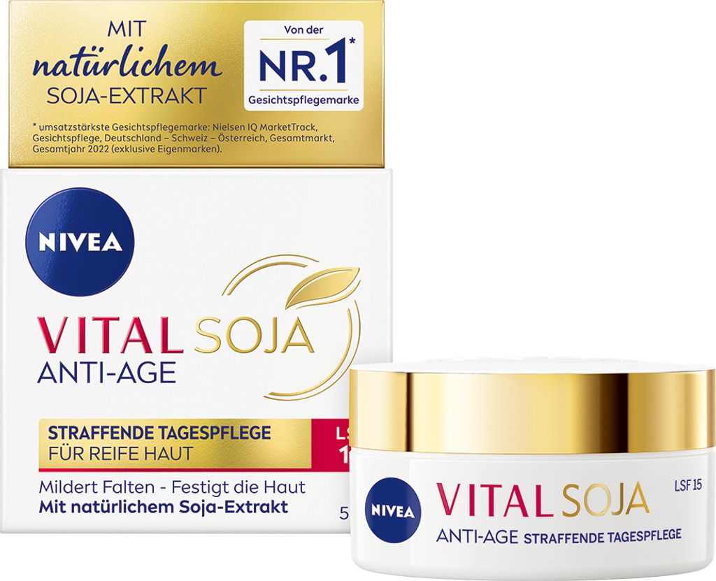 NIVEA VITAL Soja Anti-Age Straffende Tagespflege LSF 15 Soja-Extrakt 50ml