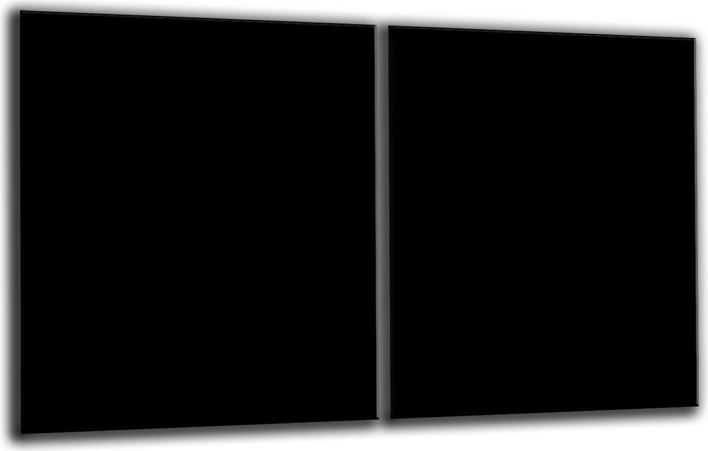 Herdabdeckplatte Abdeckung Glaskeramikkochfeld Abdeckplatte 2-Teilig 80x52 Schwarz Schutz