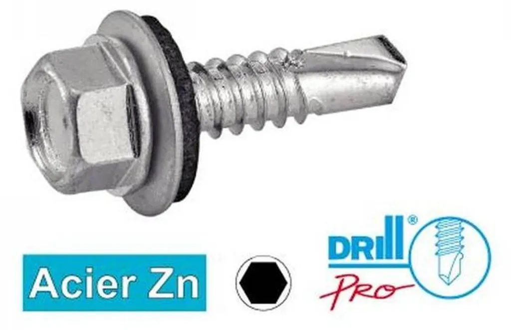 Vis Autoperceuse avec Rondelle Étanche 6.3x100mm pour Stopper Infiltrations