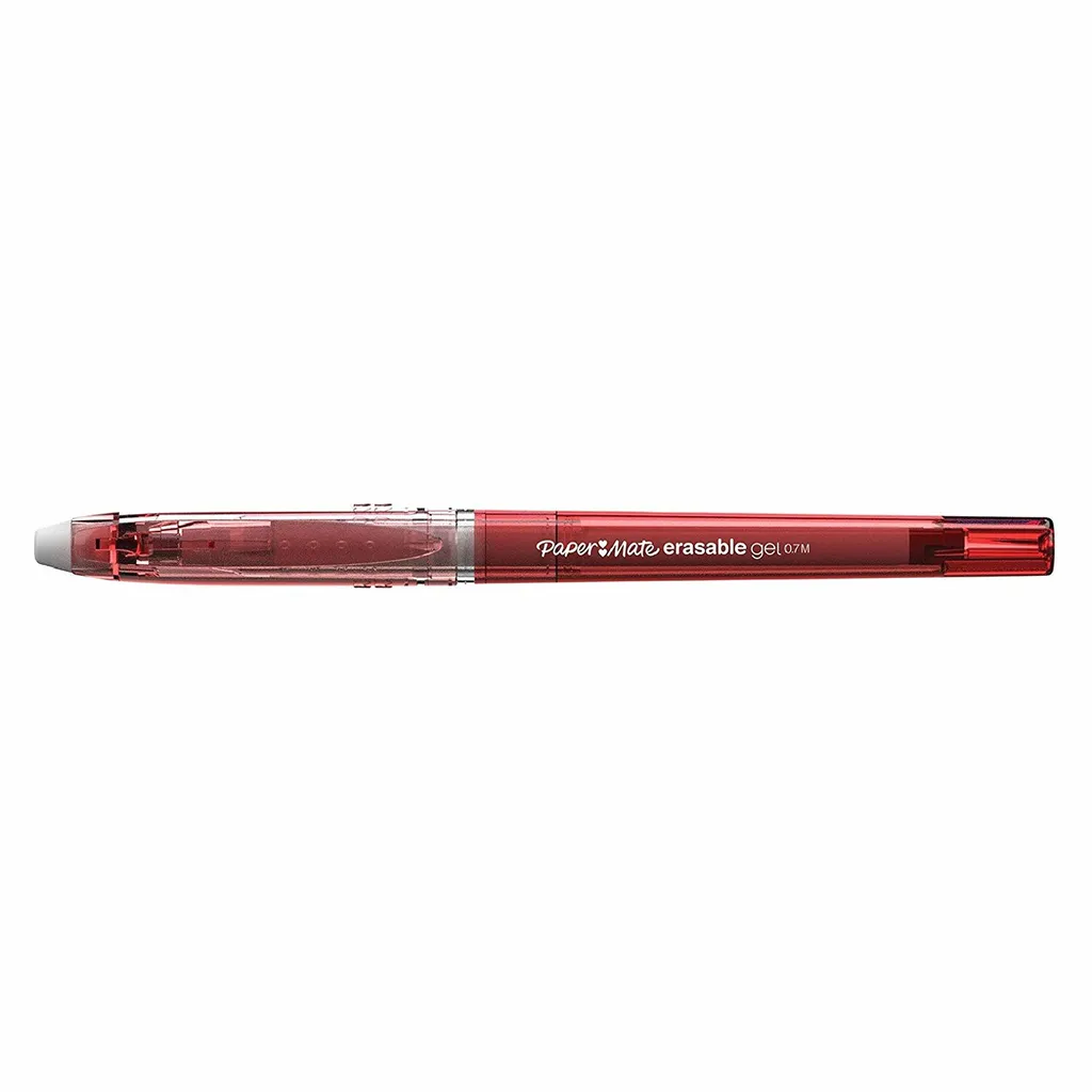 Stylo Gel Rouge Effaçable Paper Mate Replay avec Gomme de Précision 0.7