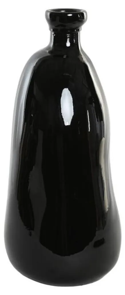 Vase noir en verre recyclé 51 cm idéal pour une décoration de salon chic