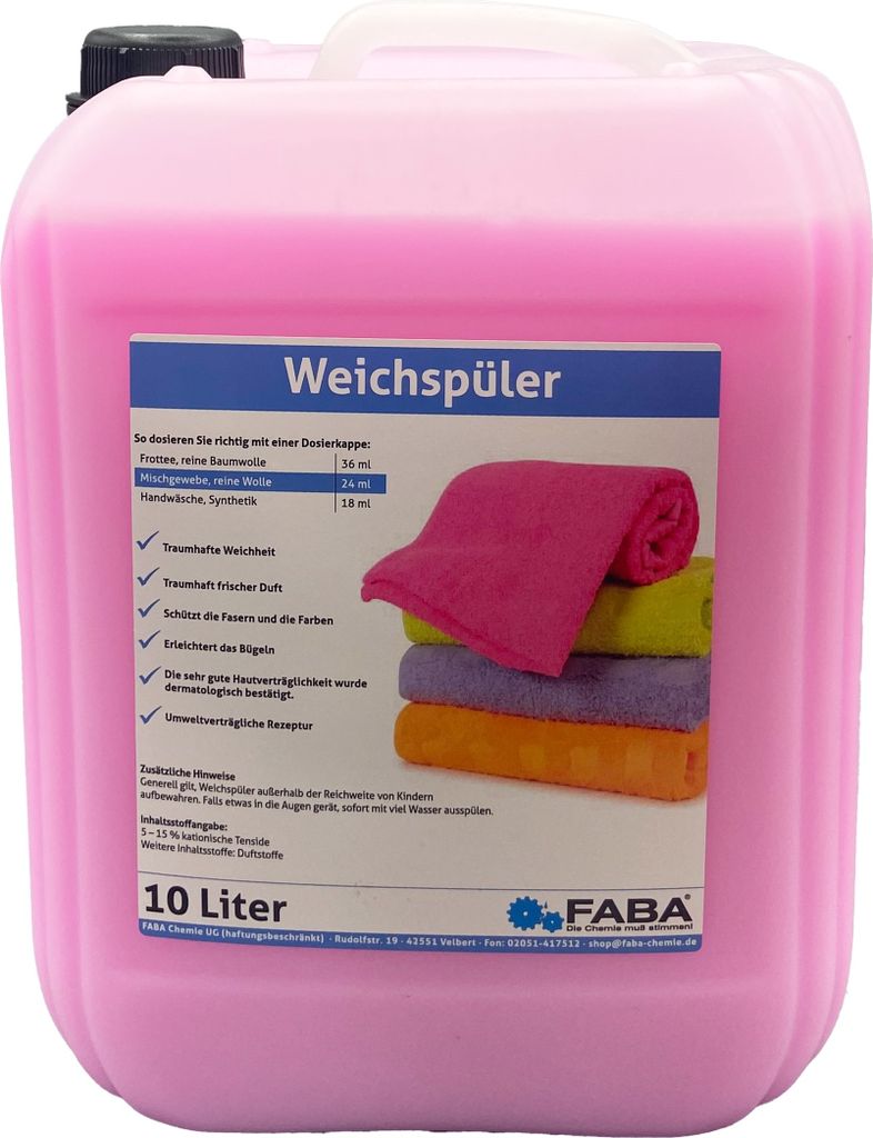 Weichspüler rose 10 Liter inkl. Auslaufhilfe Produktbild 1