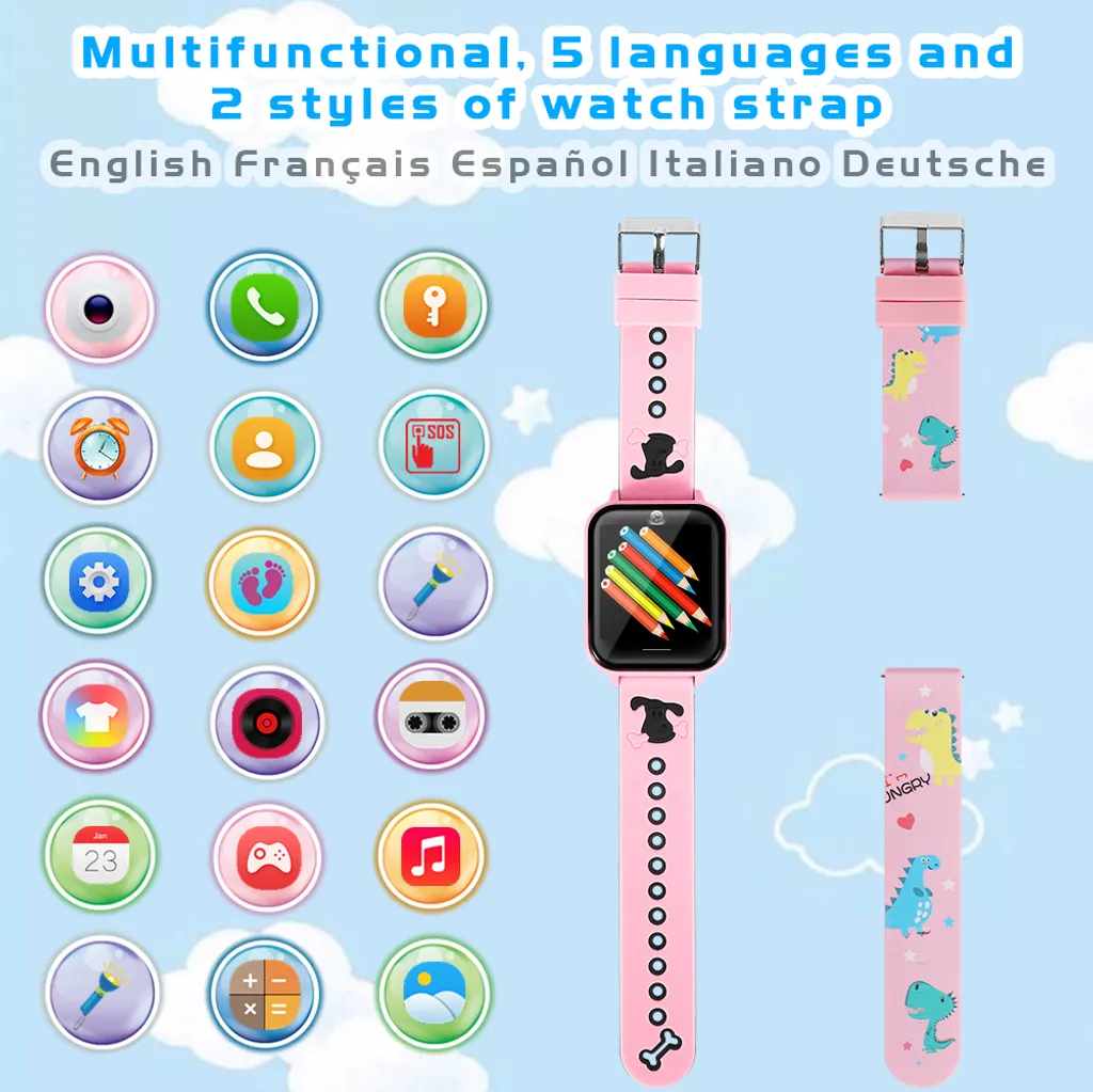 Montre Enfant Rose Interactive : Communication SOS et Divertissement