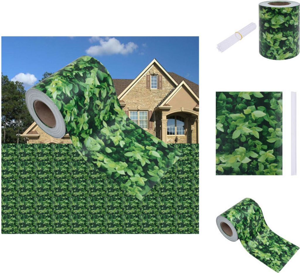 vidaXL Garten-Sichtschutz PVC 35x0,19 m Grün - Zaunfelder