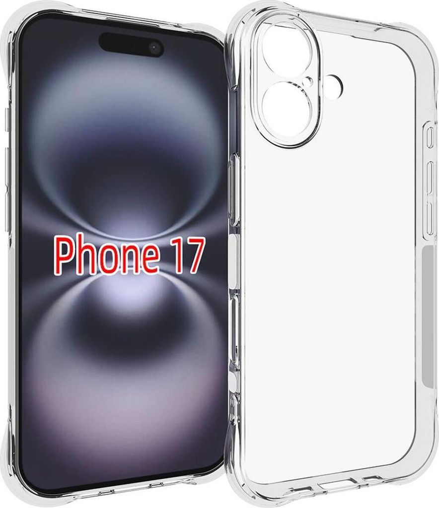 Mobigear Cushion Durchsichtig iPhone 17 Hülle Flexibles TPU Backcover - Transparent
