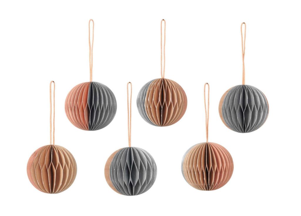 Broste Copenhagen Copenhagen BALL Papierhänger assorted colours Set6
