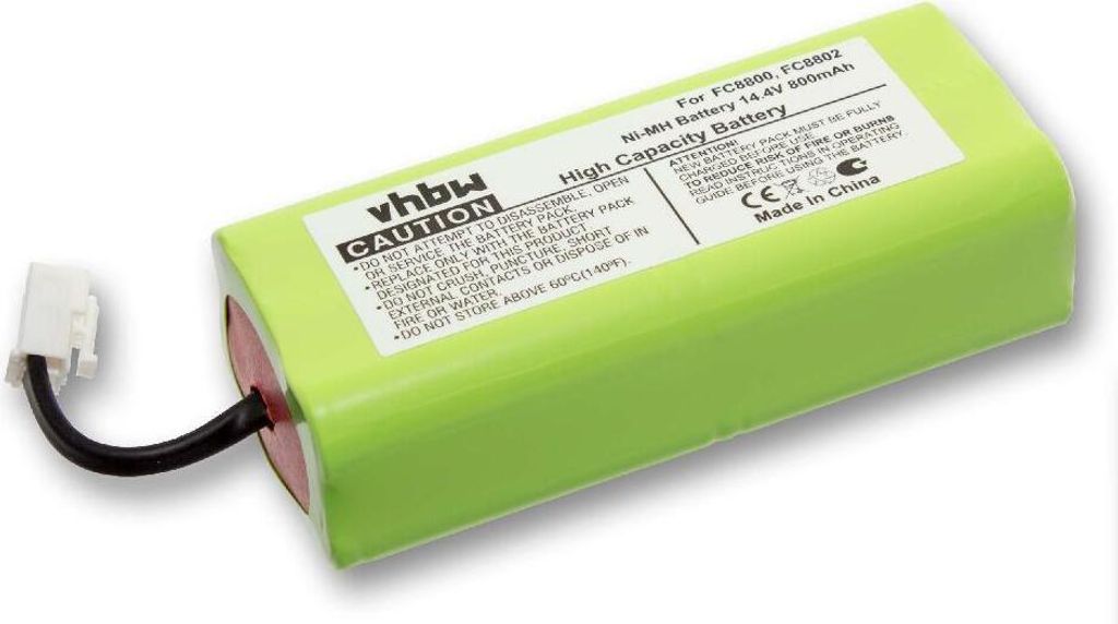 vhbw Akku kompatibel mit Philips Easystar FC8800/01, FC8800, FC8802/01, FC8802, FC8802/02 Staubsauger (800 mAh, 14,4 V, NiMH)