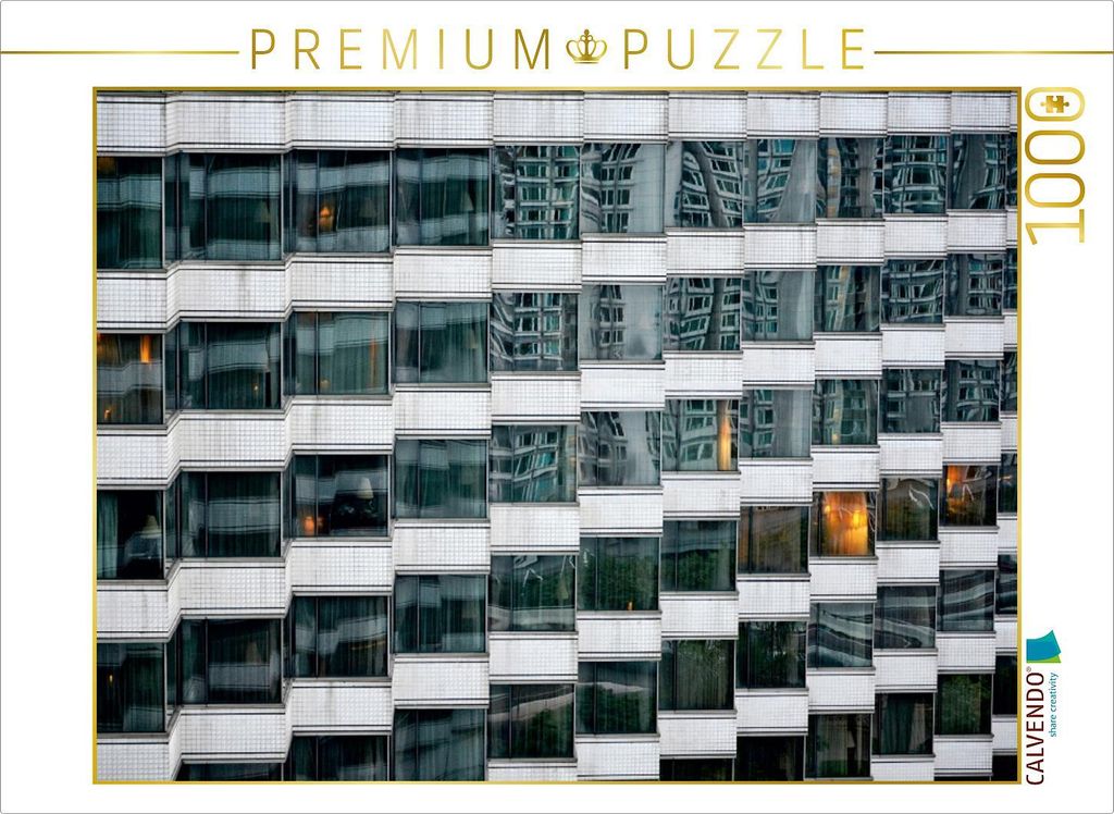 CALVENDO Puzzle Hong Kong; Harbour Plaza 1000 Teile Puzzle quer | 1000 Teile Lege-Größe 64x48cm Foto-Puzzle für glückliche Stunden