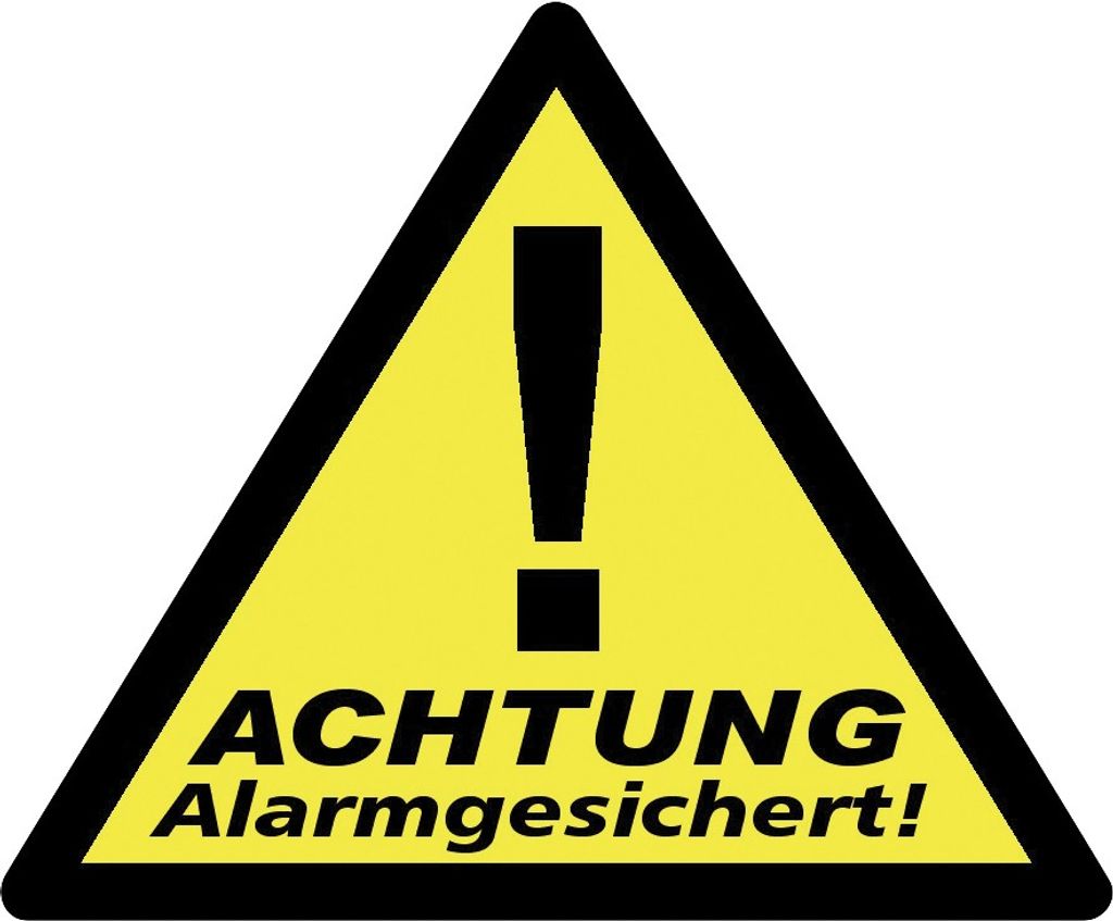 WAK-A Aufkleber >Alarmgesichert< 3er