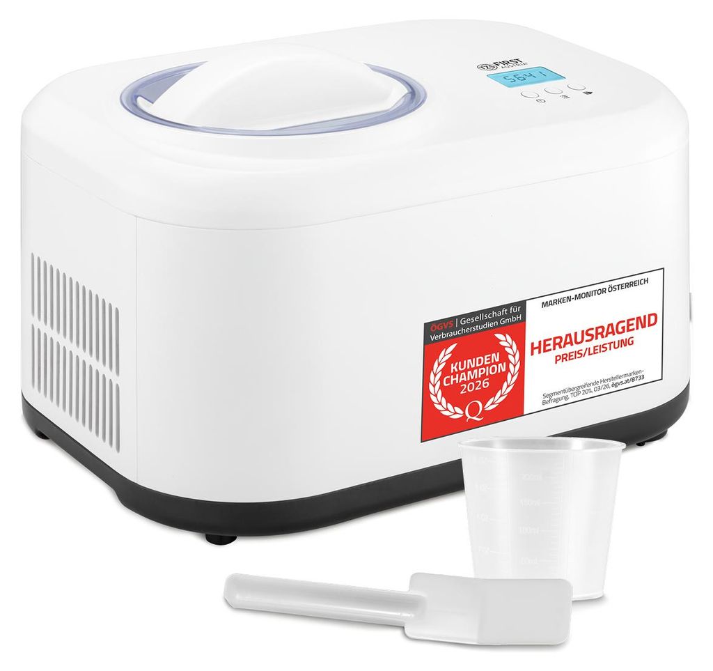 TZS First Austria - Eismaschine 1L 100W - mit Kompressor & Produktbild 