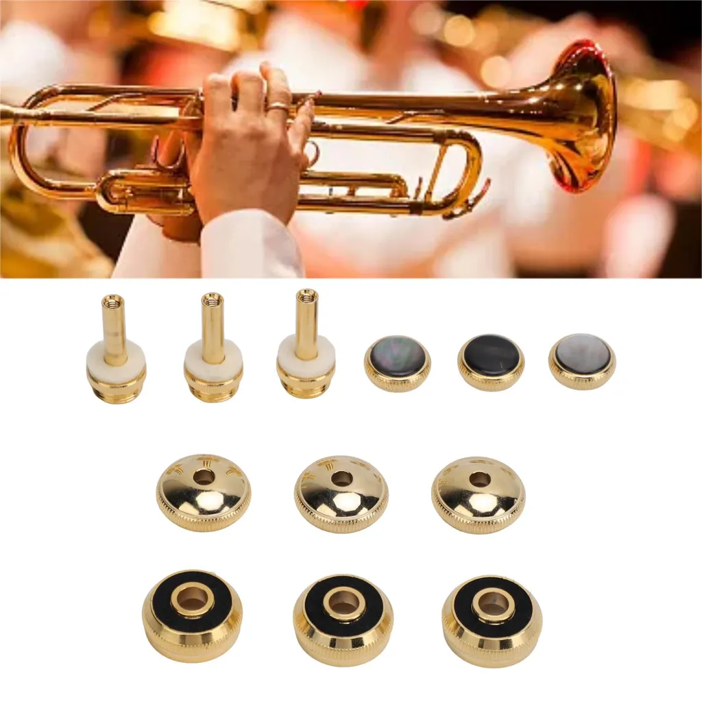 Accessoire de piston pour trompette avec insert en nacre d'ormeau 13mm - 11