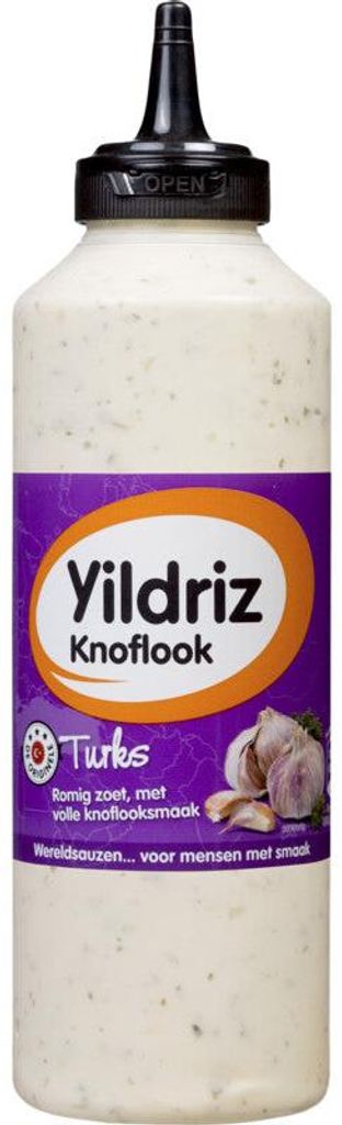 Yildriz Salsa Turca de Ajo 535 ml - Salsa picante y cremosa Imagen del producto 