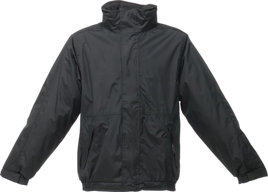Regatta Herren Dover Jacke, winddicht, wasserfest RW1185 (L) (Schwarz/Asche)