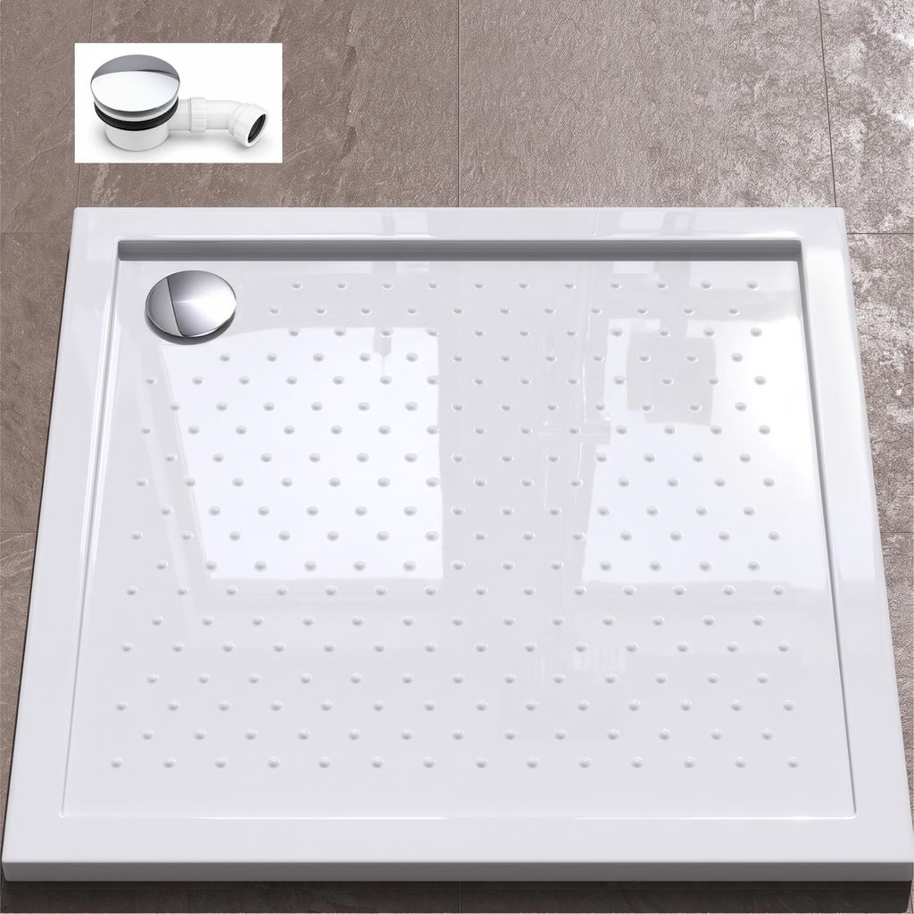 doporro Duschtasse Duschwanne Anti-Rutsch 80x80x4 flach Produktbild 