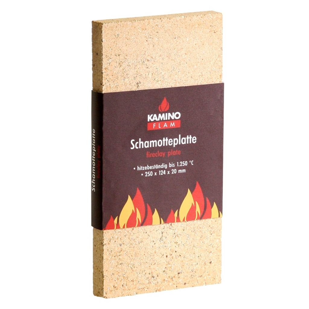 Schamotteplatten 250 x 124 x 20 mm Produktbild 