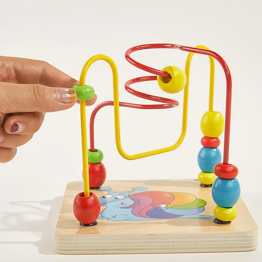 Cadeau de naissance idéal : Labyrinthe de perles bois et cube d'éveil - 4