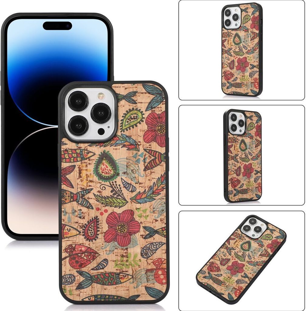 Mobigear Cork iPhone 14 Pro Max Hülle Flexibles TPU Backcover - Model 2