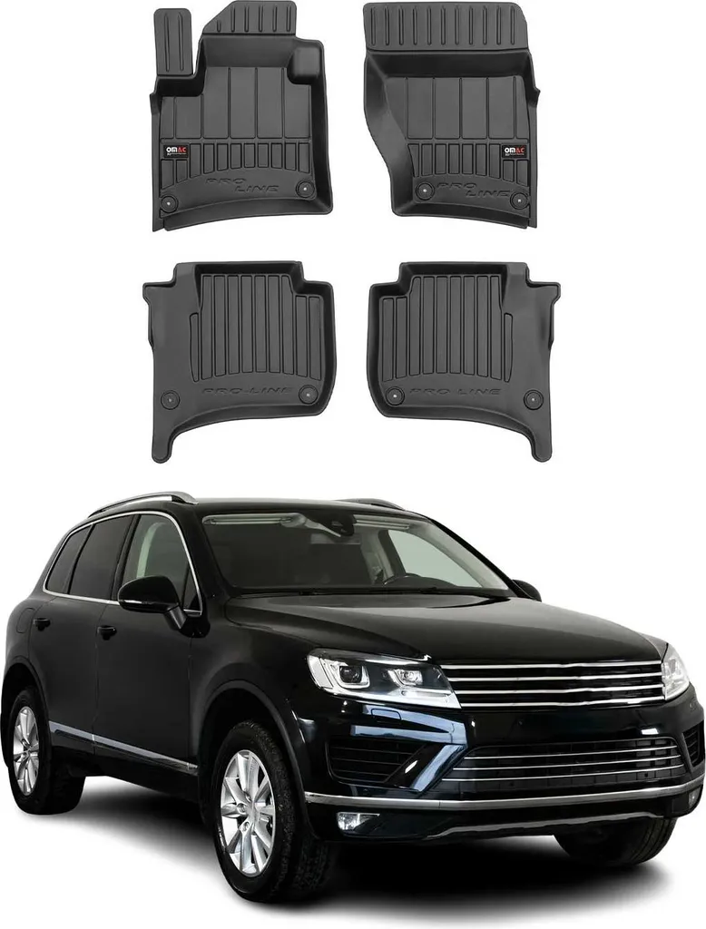 Tappetini Sportivi Porsche Cayenne 2010-2017 | Gomma TPE Nera 4pz