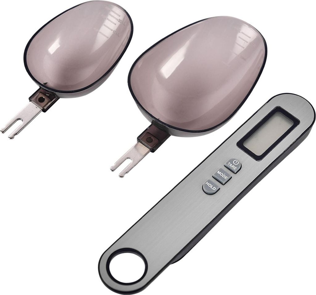 OKWISH Präzisionswaagen 0.1, 500g Digitale Löffelwaage, Küchenwaage Löffelform, Milchpulver Waage, Edelstahl Küchenlöffelwaage, Tierfutter Waage