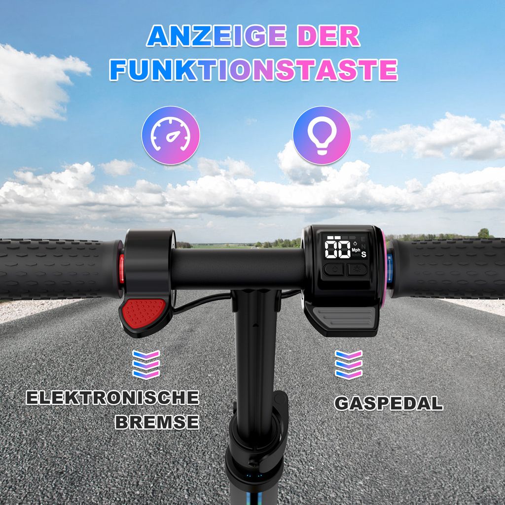 EVERCROSS Elektroroller Für Kinder 6-12 Jahre - E-Scooter Mit 15km Reichweite Und LED Lichtern