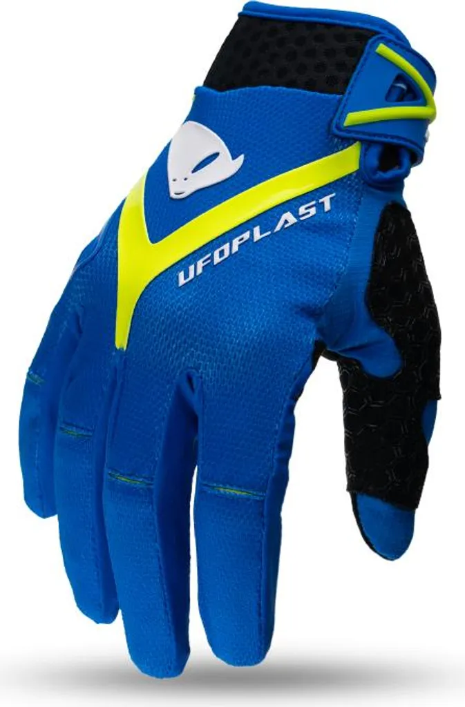 Gants Cross UFO Hayes 2025 Ultra-Légers Bleu Jaune Fluo Taille L Pro
