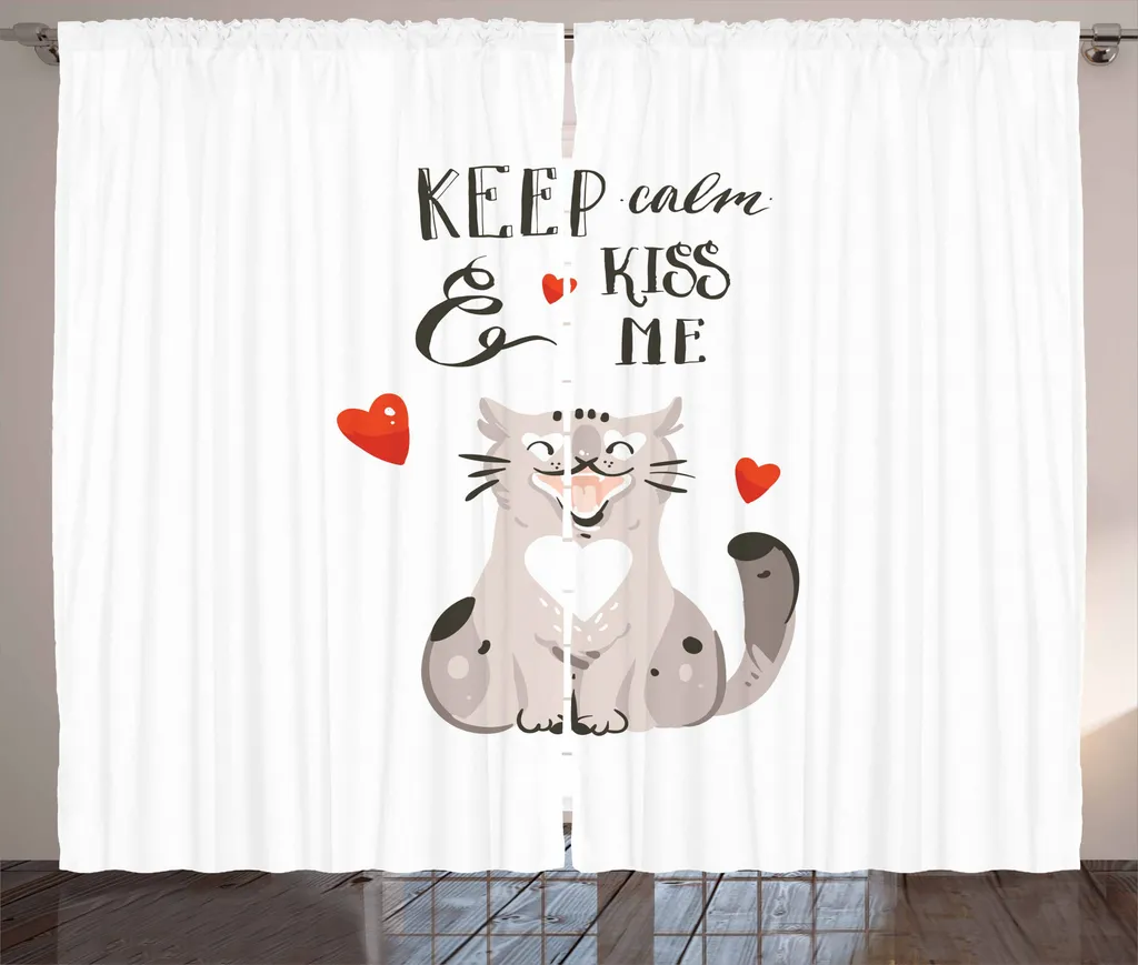 ABAKUHAUS Tenda Gatto Cartoon San Valentino: Arredo Soggiorno Pop