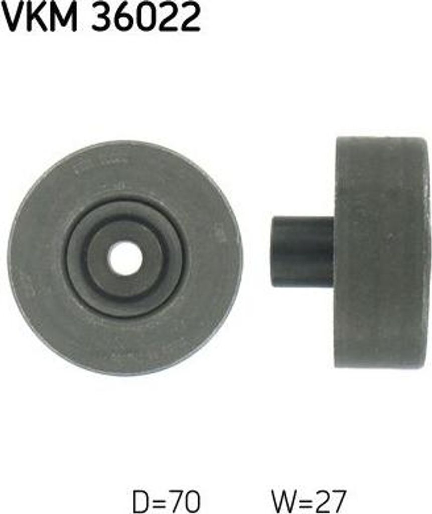 SKF VKM 36022 Umlenk-/Führungsrolle, Keilrippenriemen OE 7700862744 kompatibel mit Safrane, Laguna, Espace