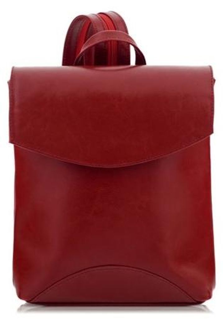 Roter Damen Lederrucksack Telimene, Cityrucksack, Vintage Rucksack, elegant, Freizeitrucksack – Belveder PK21