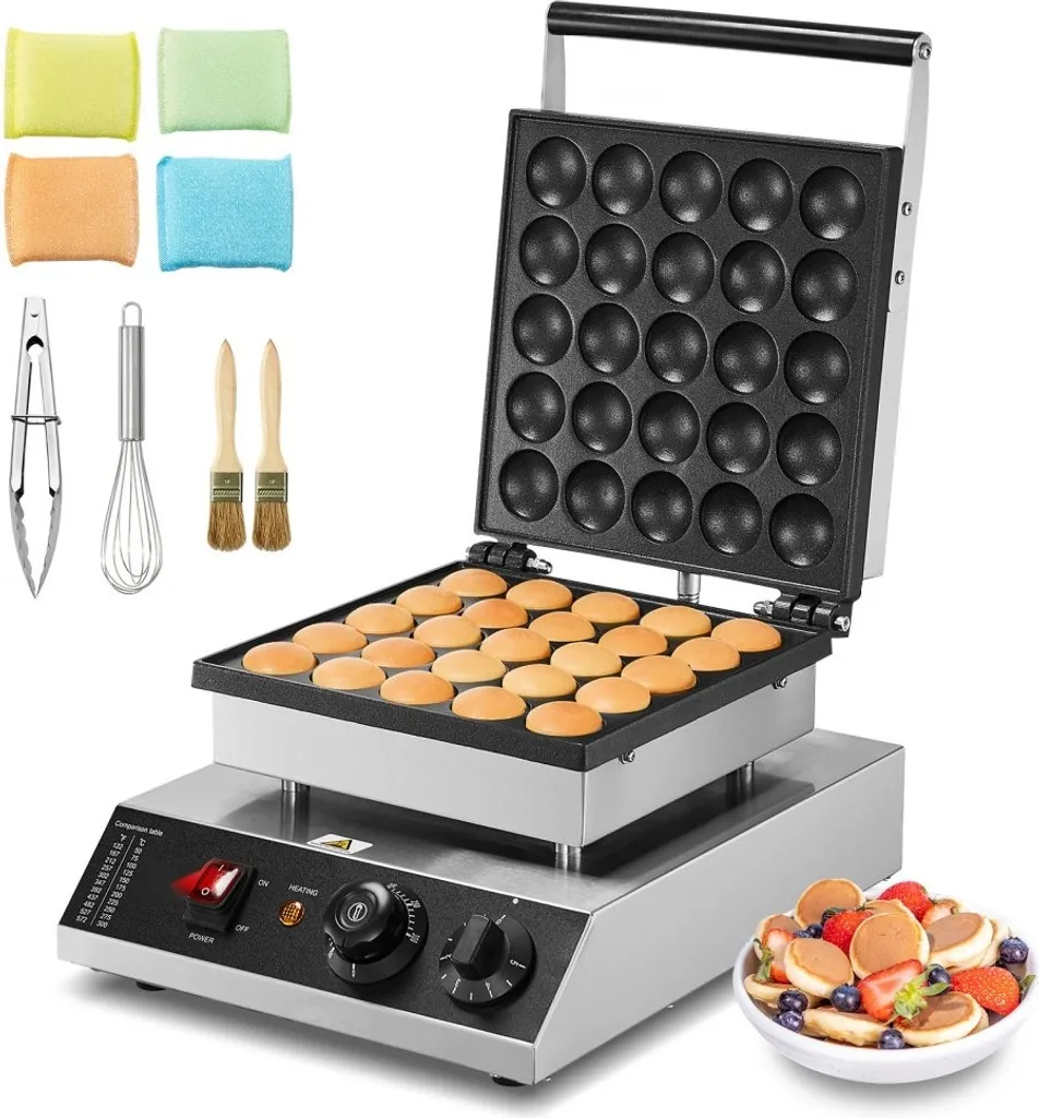 Mini Crêpière Inox 25 Pièces - Fini les Crêpes Collées et Ratées !