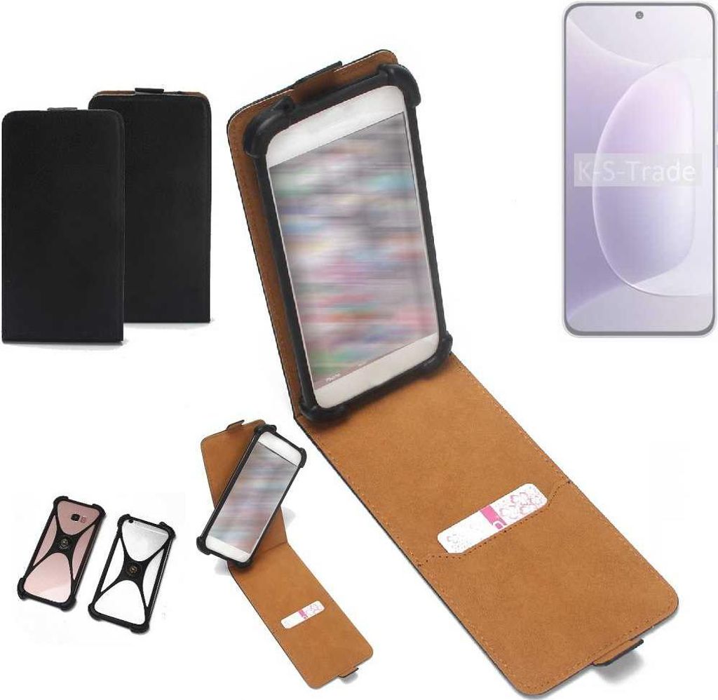K-S-Trade Handyhülle Schutzhülle kompatibel mit Honor 300 Ultra Hülle Case Cover Flip Style Bumper schwarz 1x