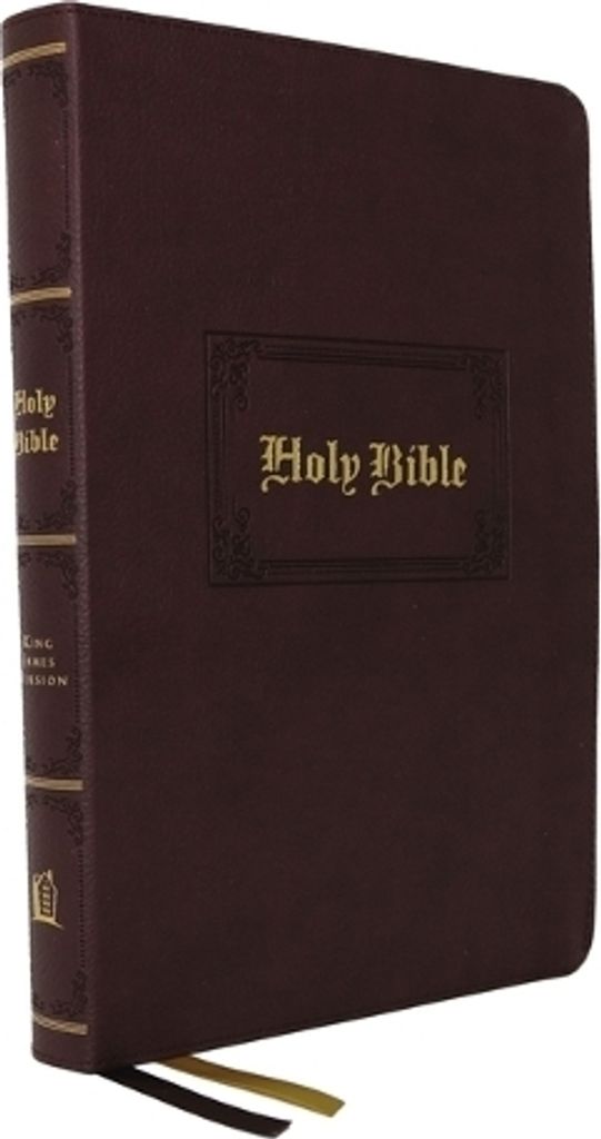 KJV, Large Print Center-Column Reference Bible, Lederweich, Braun, Rote Schrift, Comfort Print: Heilige Bibel, King James Version
