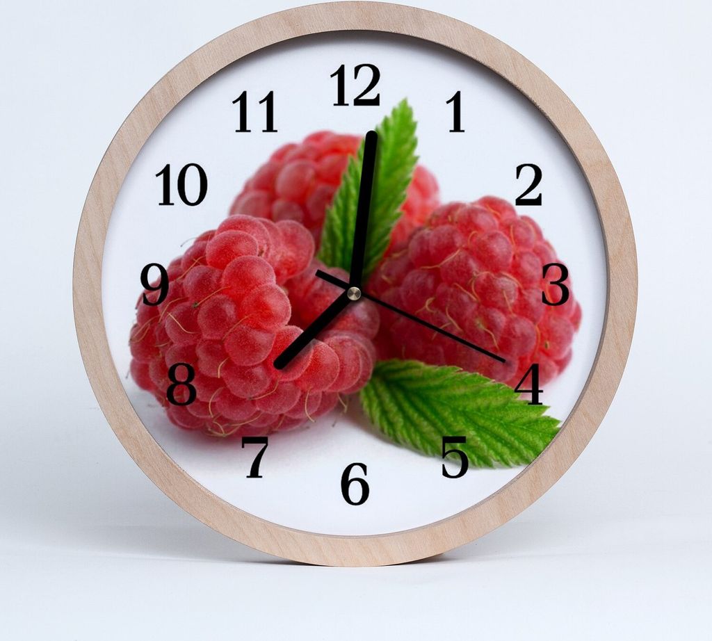 Holzuhr 20fi cm wanduhr - Himbeeren Obst