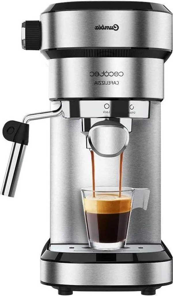 Cafetière expresso automatique 20 bars inox pour 1 ou 2 tasses 1350W
