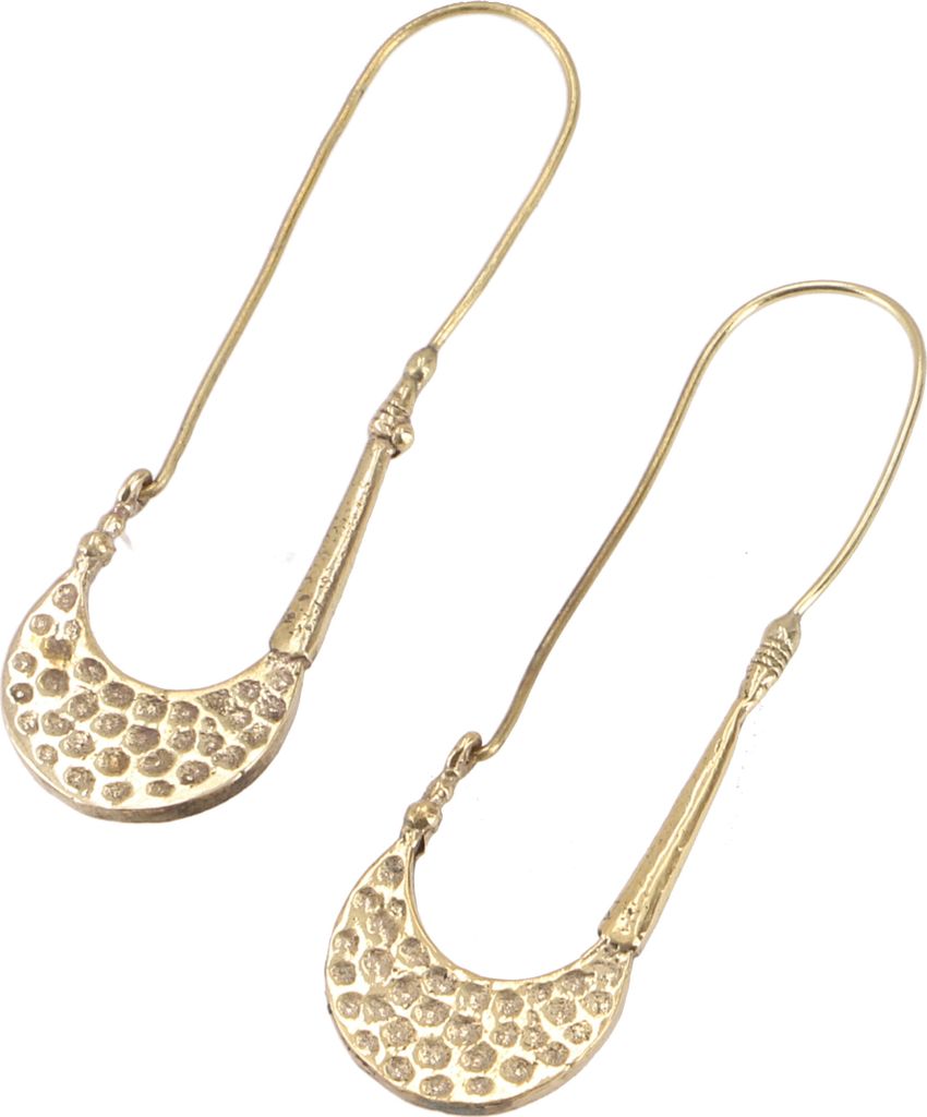 Tribalohrringe aus Messing, Boho Ethnoohrringe, Goaschmuck - Model 1/gold, Gold-Farben, 6*2 cm, Ohrringe + Ohrstecker Modeschmuck