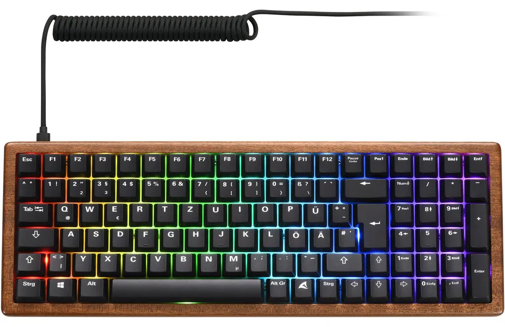 Clavier Mécanique SKILLER SGK50 S2 Wood Sharkoon avec Touches PBT Noires