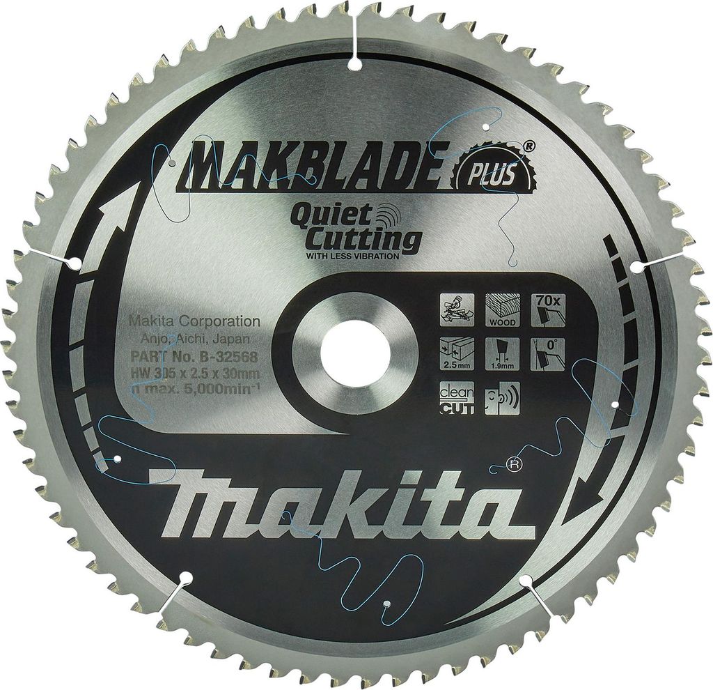 Makita B-32568 Kreissägeblatt TCT 305 x 30 mm 70T Holz