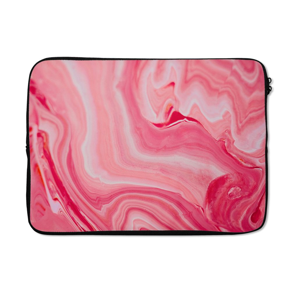 MuchoWow Laptop Hülle 13 Zoll Marmor - Achat - Rosa Laptoptasche - Laptophülle - Sleeve - Rundumschutz