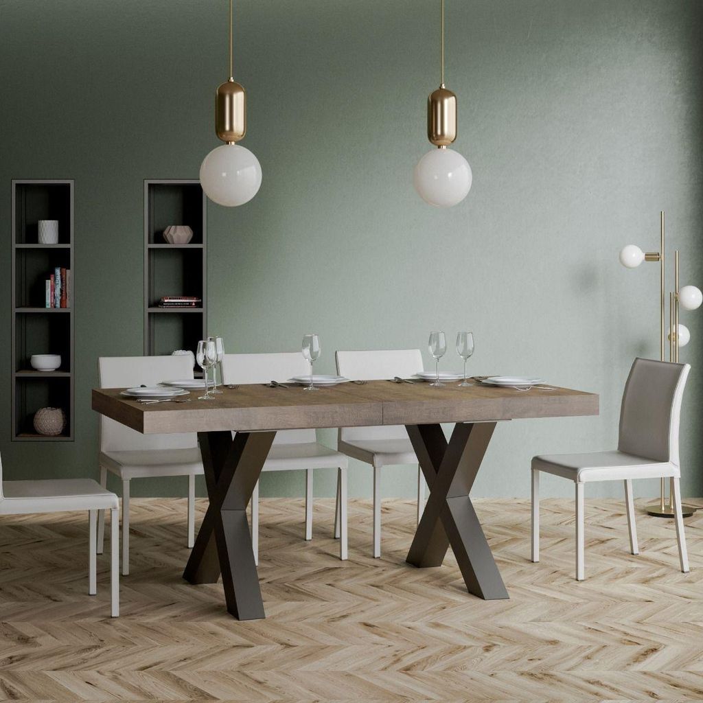 ITAMOBY - Ausziehtisch 180/440x90 cm Traffic Nussbaum Tischbeine Anthrazit
