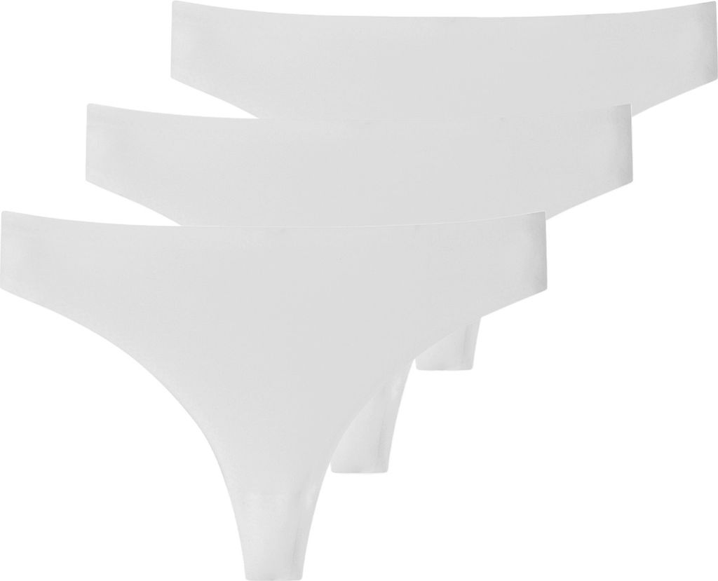 Schiesser 3er Pack Invisible Soft String y, knappe Schnittform, Lasercut-Abschlüsse und gebondete Seitennähte, Kein Verrutschen dank beflockter S...