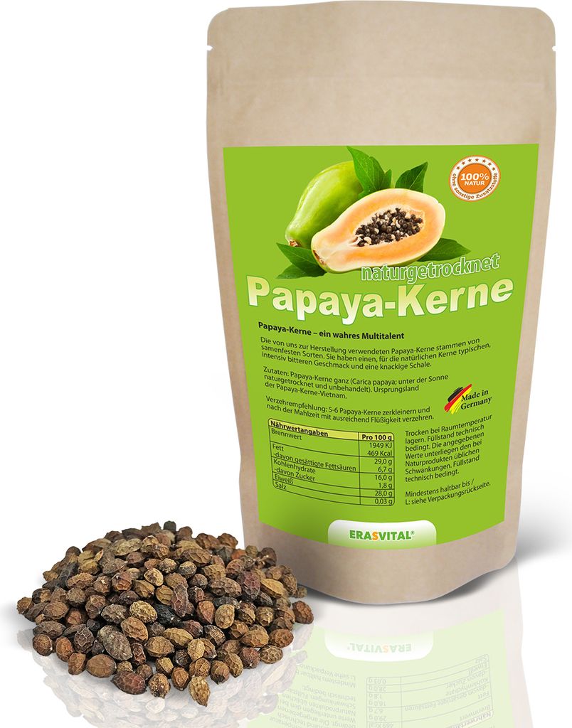 Papaya Kerne naturgetrocknet 50 g Produktbild 1