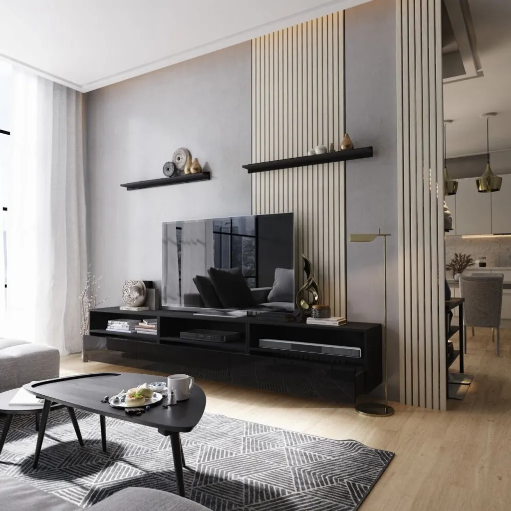 Armoire murale BRADT 23 Noir : Meuble de Rangement Suspendu Design