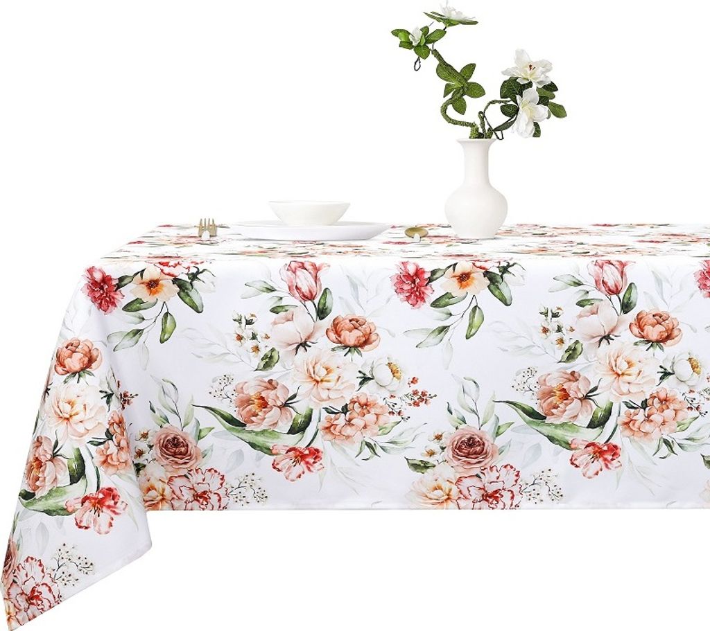 Tischdecke, runden, Frühling, Bunte Blumen Flower 6 140 cm