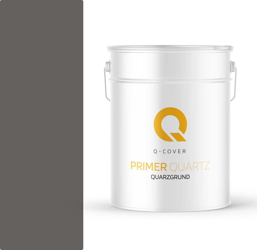 Q-Cover Quarzgrund Für Buntsteinputz 15kg Dunkelgrau M05 Acrylatdispersion Grundiermittel Innen & Außen Für Wände Ca. 0,3-0,4 Kg/M2