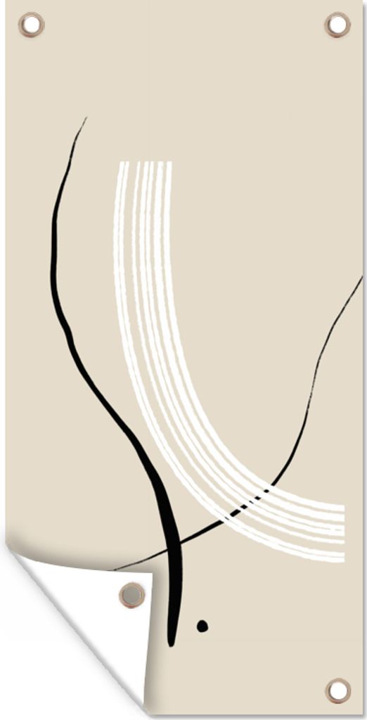 MuchoWow 40x80 cm Outdoor-Poster Gartendeko Sichtschutz Garten Poster für den Garten Linie - Pastell - Gestaltung