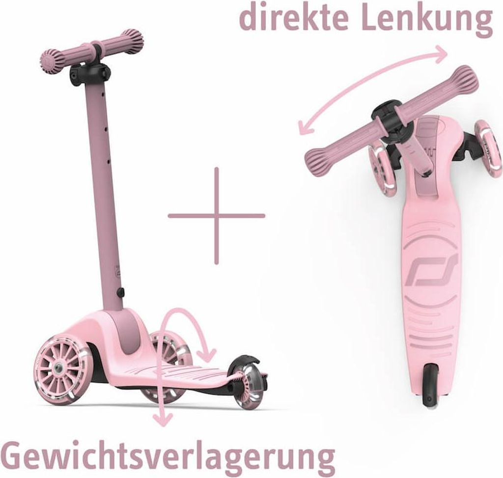 Scoot&Ride Highwaykick 3S - Scooter / Kickboard, Farbe:rose
