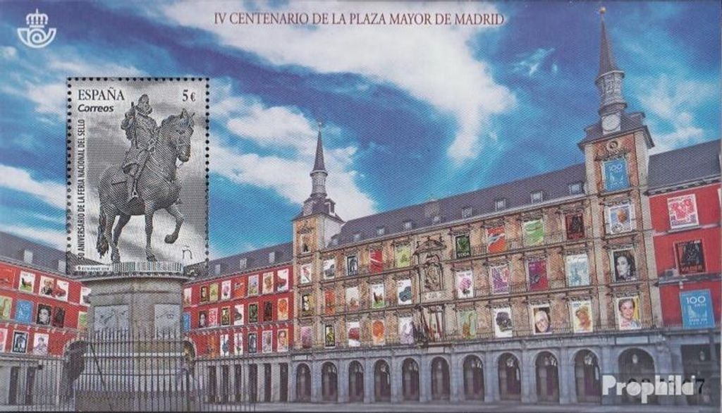 Briefmarken Spanien 2018 Mi Block308 (kompl.Ausg.) postfrisch 400 Jahre Plaza Mayor