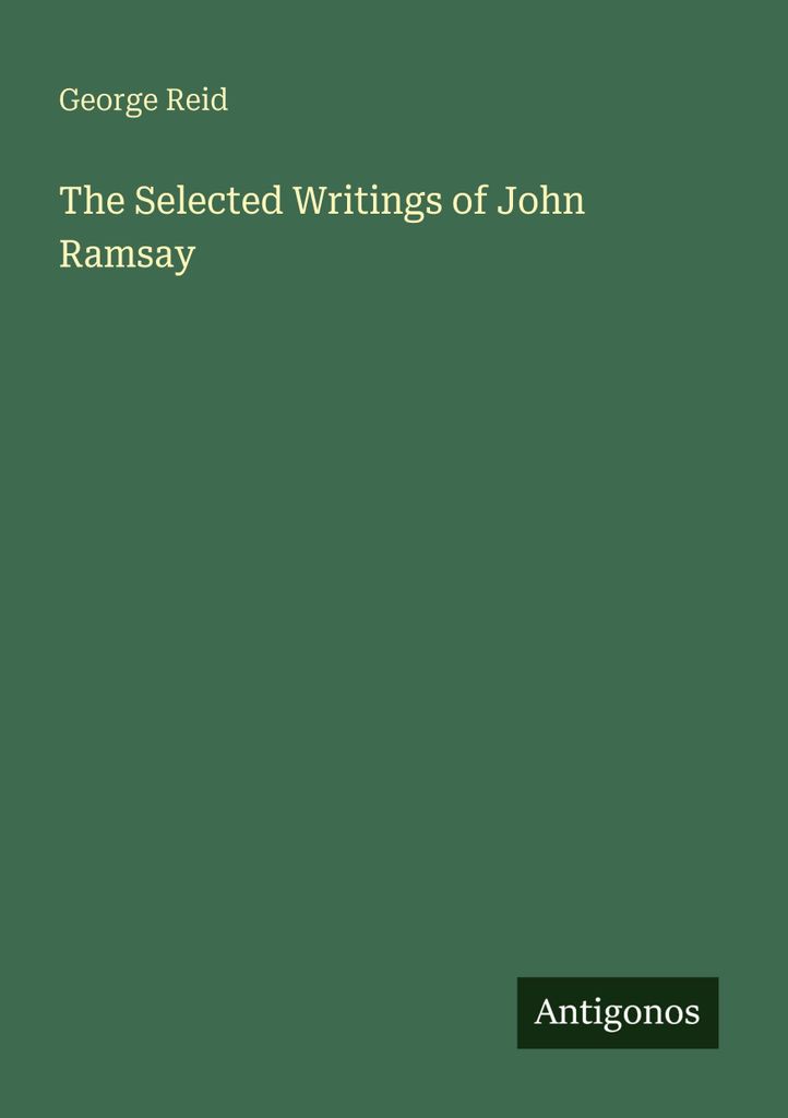 Reid, G.: Ausgewählte Schriften von John Ramsay