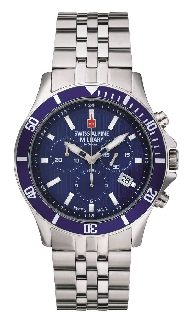 Swiss Alpine Military Herren Uhr Chronograph Analog Quarz Produktbild 