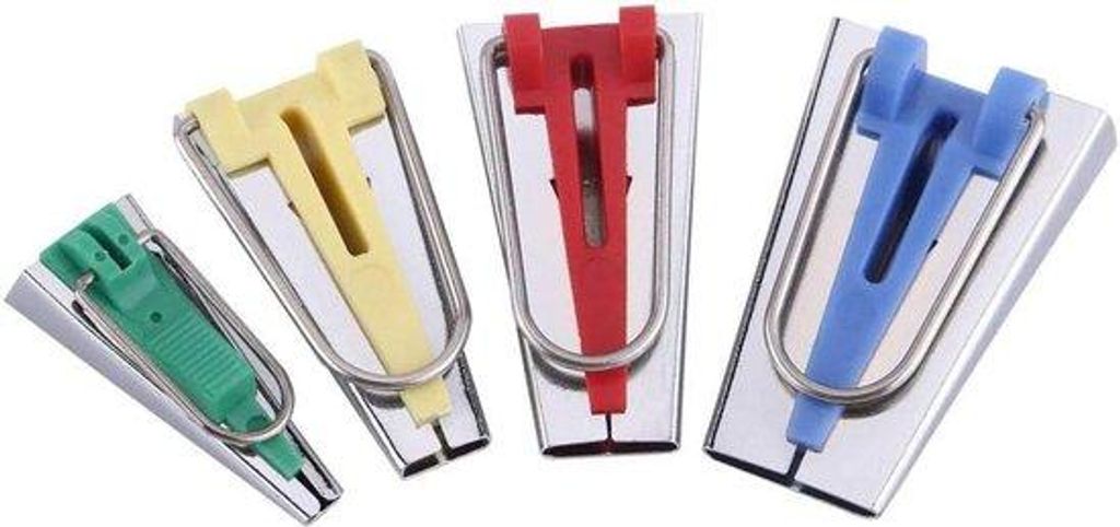 Biaisband-Druck-Kit - Stoff-Bindungswerkzeug - Kreativ-Sets - Schnelle Bastelideen - 4 Größen - Vielfärbige Stoffe